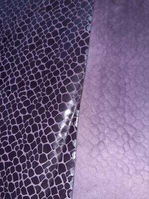 Leather suede purple color