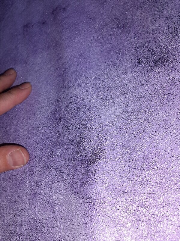 Leather goat metallic violet