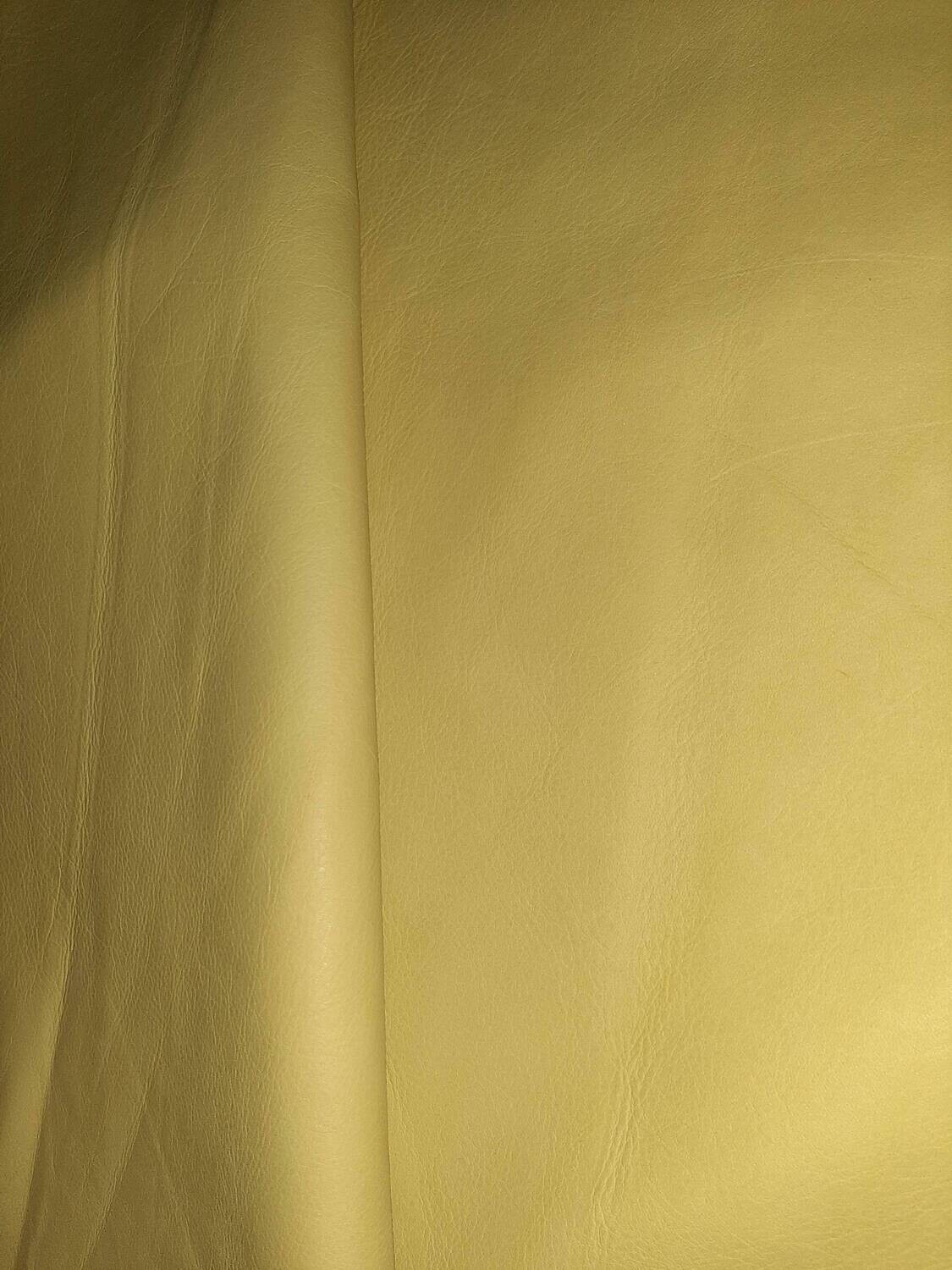 Leather bovine milled yellow
