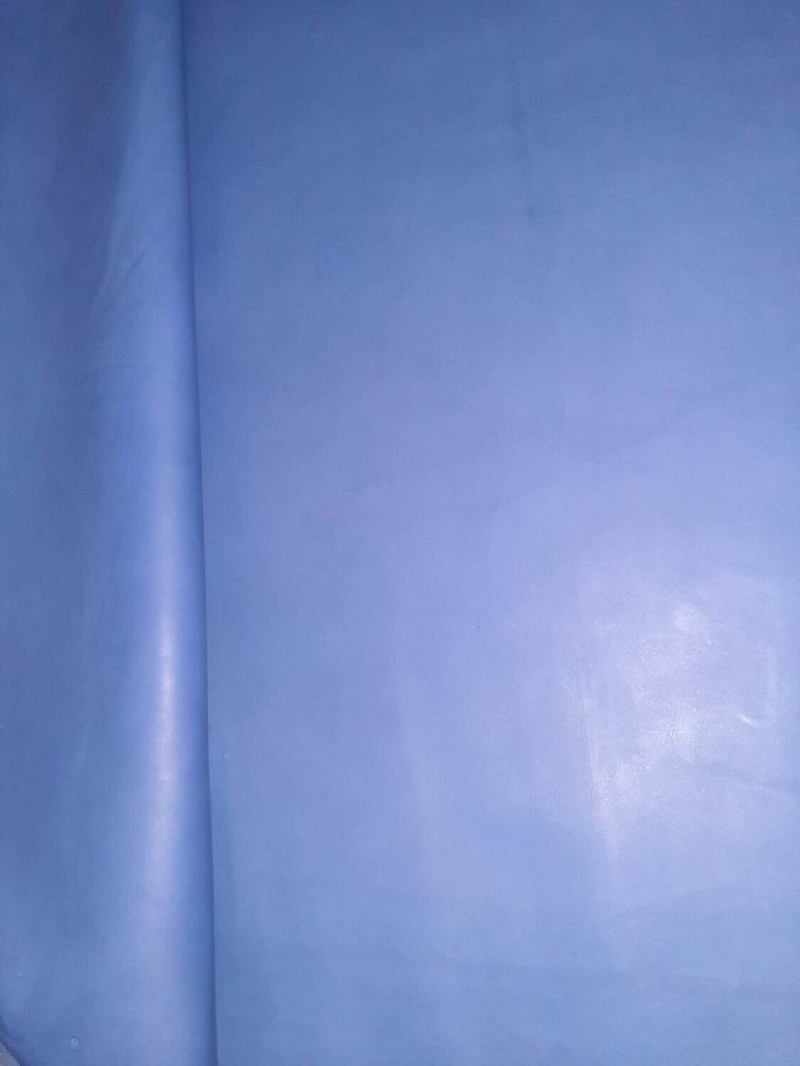 Leather bovine aniline blue color