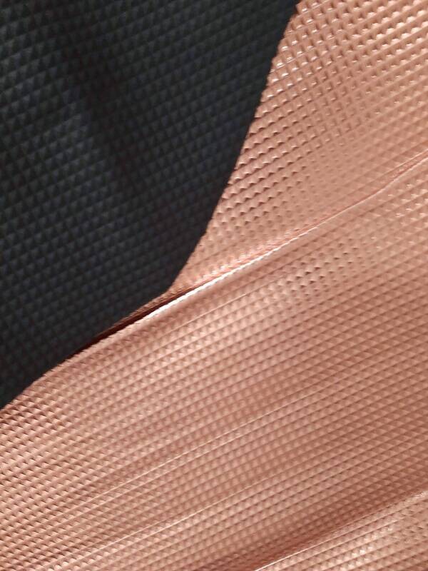 Large off cut - Leather bovine embossed rose gold