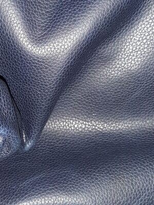 Large off cut - Leather bovine embossed navy blue