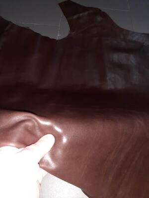 Large off cut - Leather bovine aniline brown