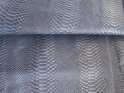 Leather suede embossed snake