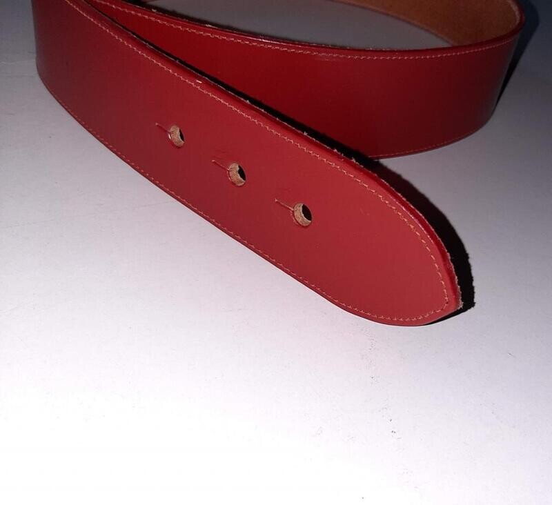 Leather straps red color ferrari