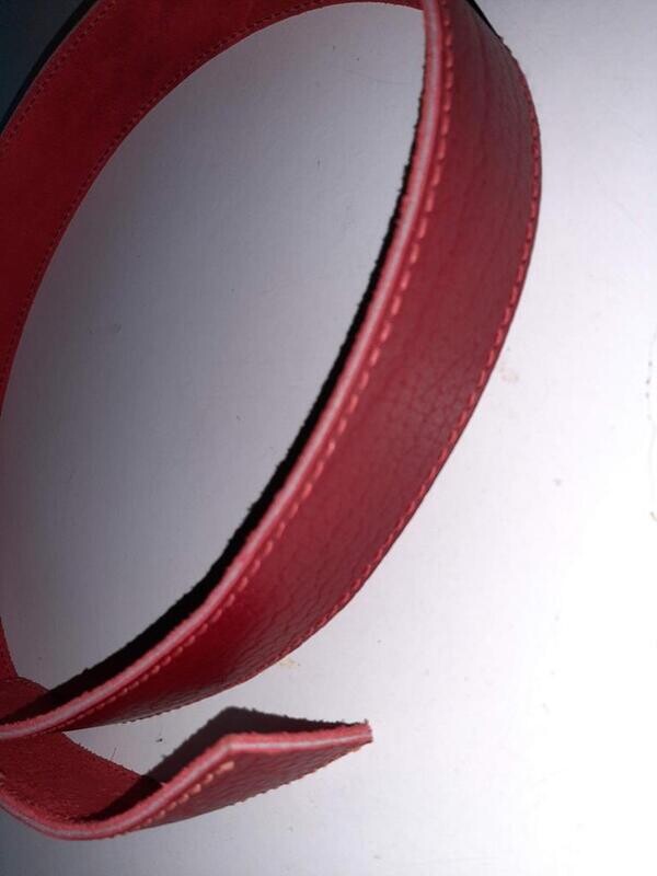Leather strap red color