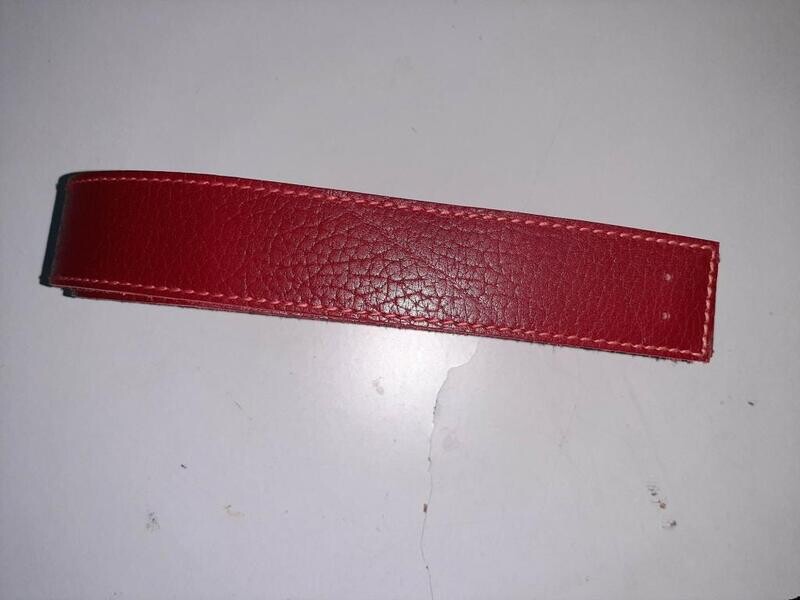 Leather strap red color