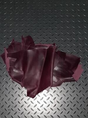 Leather scraps burgundy and black - pack 1 KG