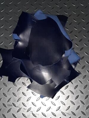 Leather scraps blue and black