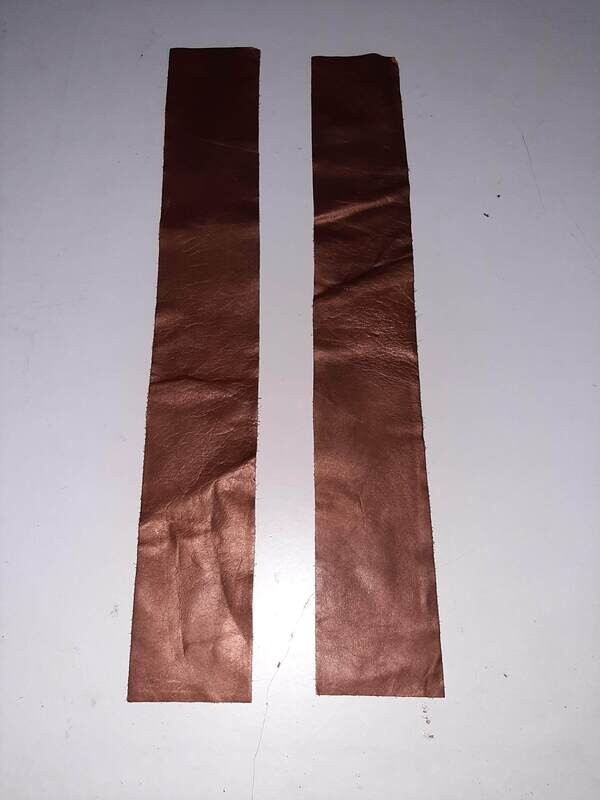 Leather pieces bronze color