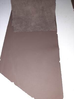 Leather piece taupe color 37 x 14 cm