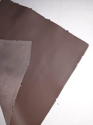 Leather piece taupe color 31 x 31 cm