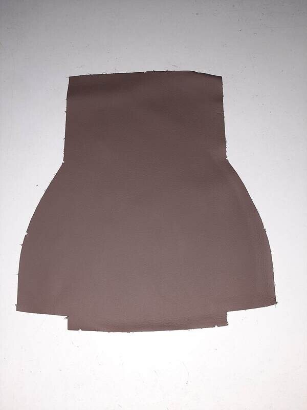 Leather piece taupe color 25 x 16 cm