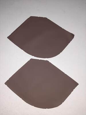 Leather pieces taupe color 15 x 20 cm