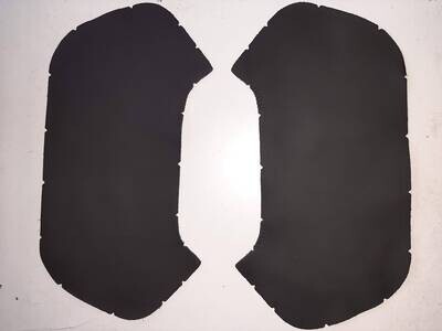 Leather pieces black color 32 x 17 cm
