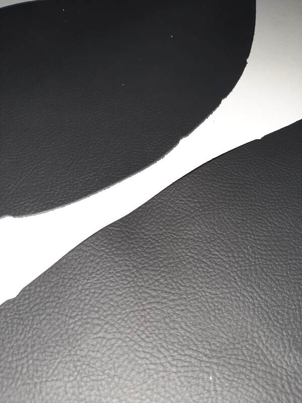 Leather pieces black color 16 x 36 cm