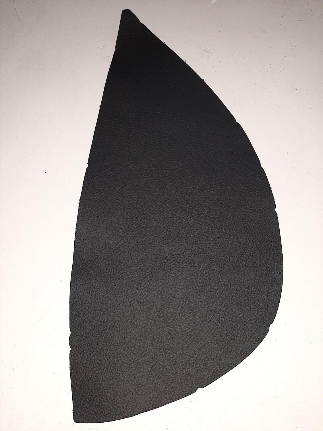 Leather pieces black color 16 x 36 cm