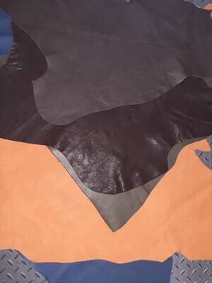 5 Large off cuts leather various colors - pack 2.5 kg