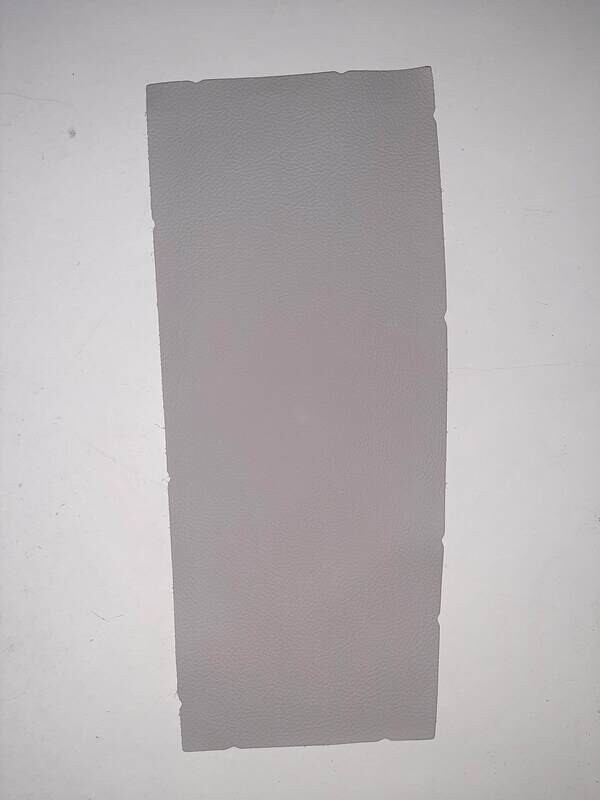Leather pieces grey color 34 x 14 cm