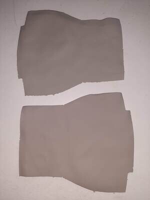 Peças de couro cor cinza 25 x 16 cm