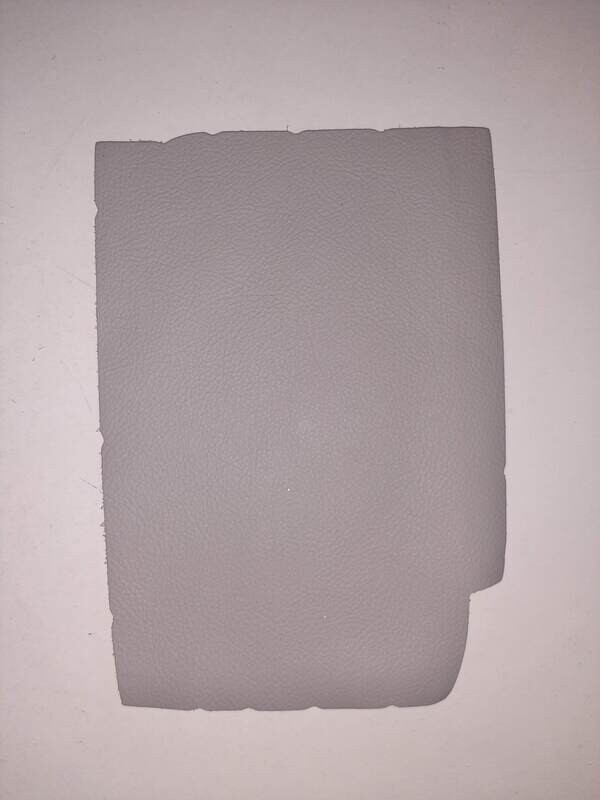 Leather pieces grey color 24 x 15 cm