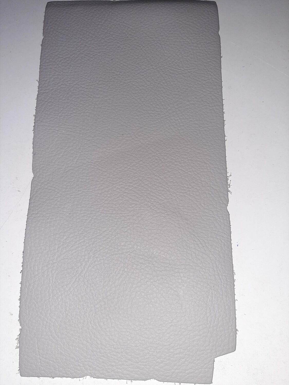 Leather pieces grey color 24 x 12 cm