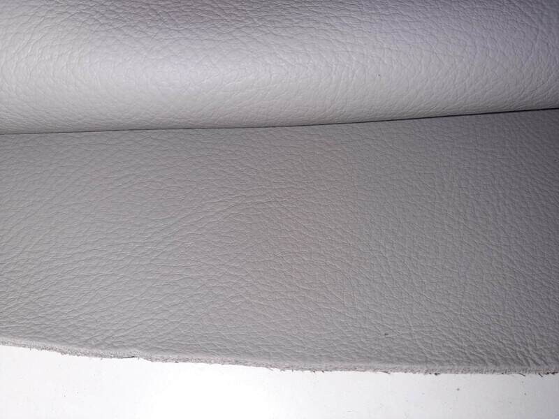 Leather pieces grey color 24 x 24 cm