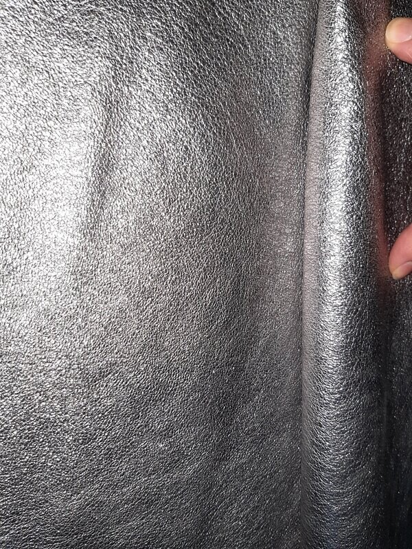 Leather goat silver color