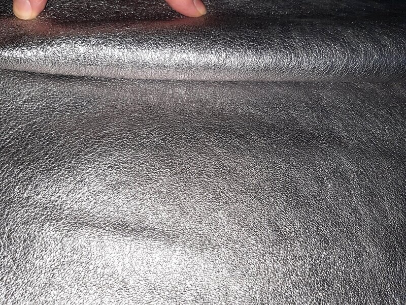 Leather goat silver color