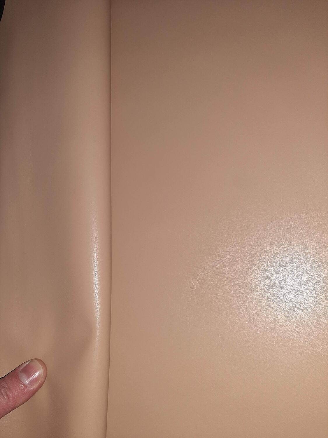 Leather goat aniline beige color