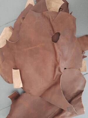 Leather scraps milled brown - pack 1 KG