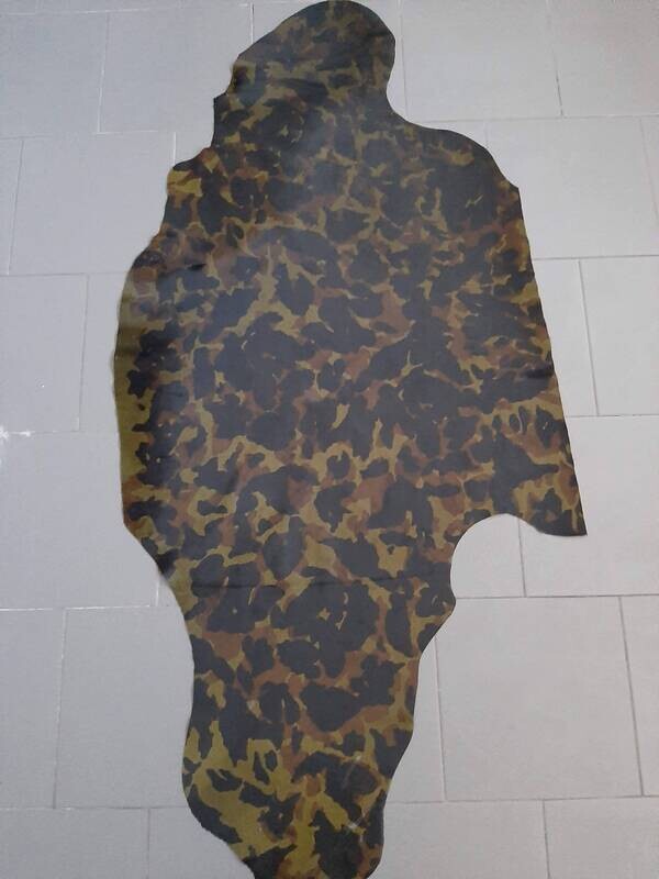Large off cut - Leather horse with hair camouflaged