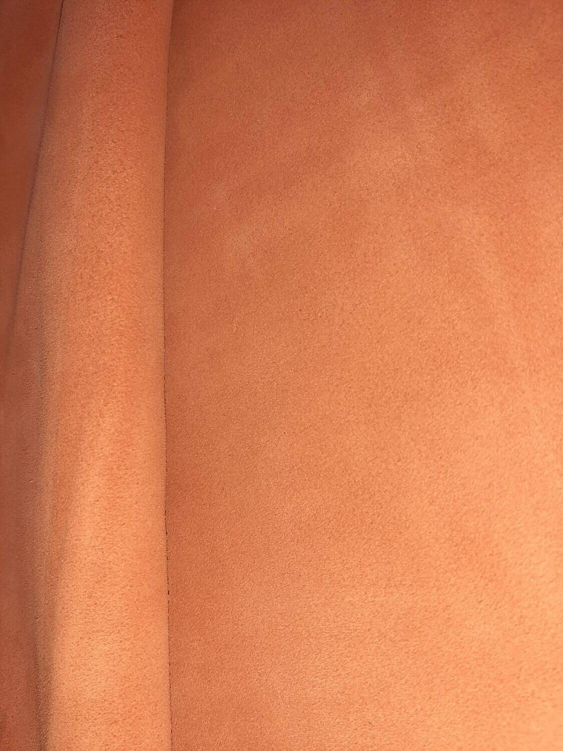 Leather suede orange