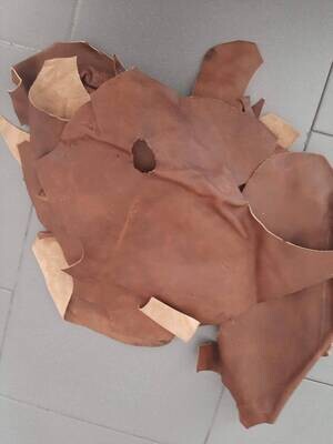 Leather scraps milled color brown  - pack 1 KG