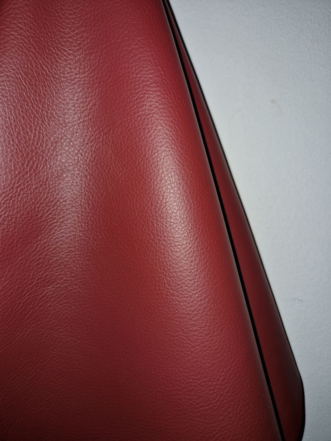 Leather pieces burgundy color 70 x 70 cm