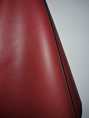 Leather pieces burgundy color 70 x 70 cm