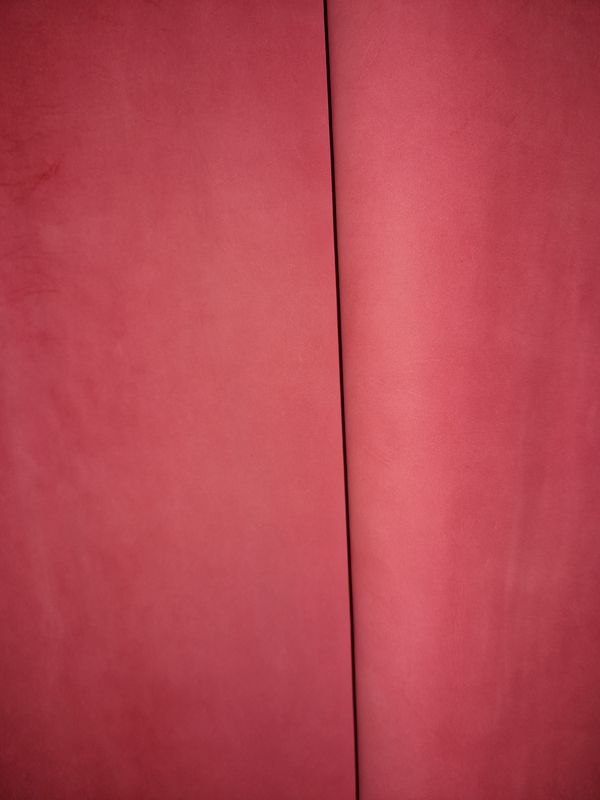 Leather bovine nubuck smooth red color