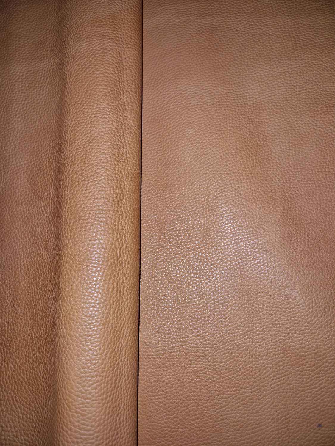Leather bovine embossed camel color