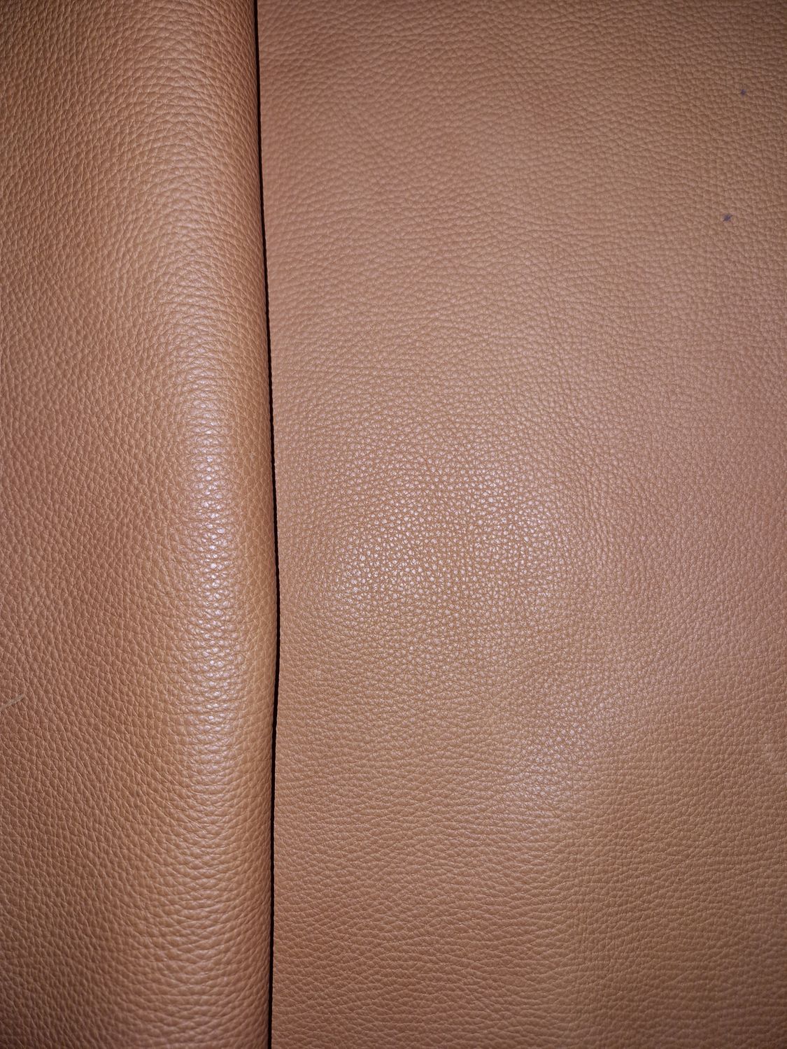 Leather bovine embossed milled caramel color