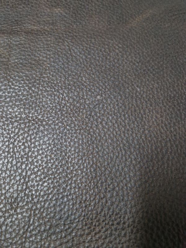 Large off cut - Leather bovine embossed dark brown