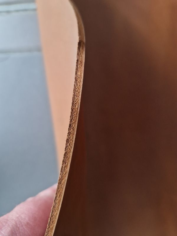 Leather bovine smooth thick camel color