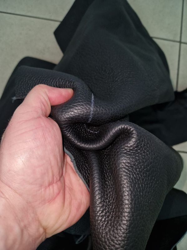 Leather scraps thick black