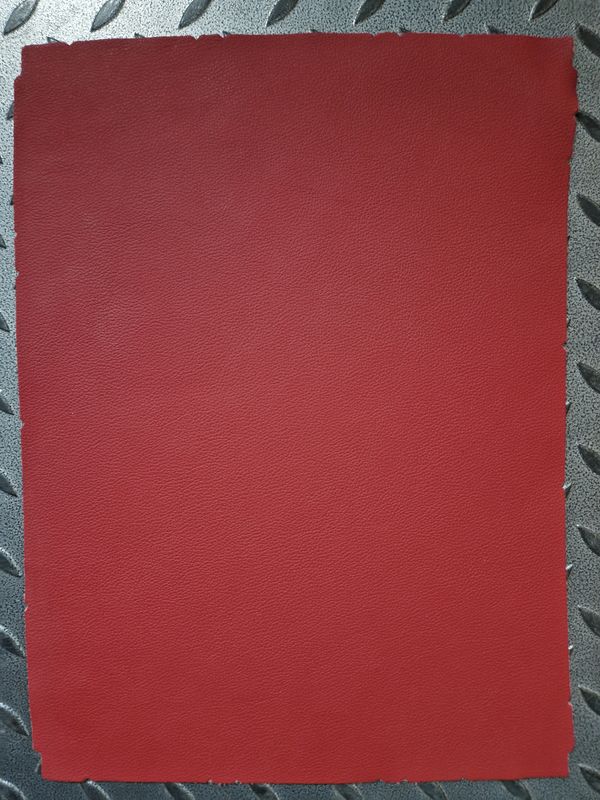 Leather pieces red color 36 x 26 cm