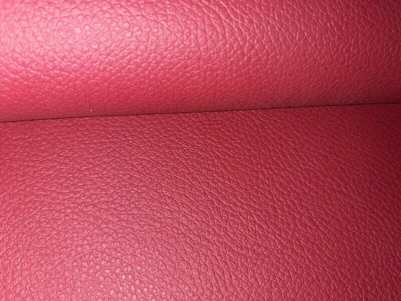 Leather pieces red color 36,50 x 26 cm