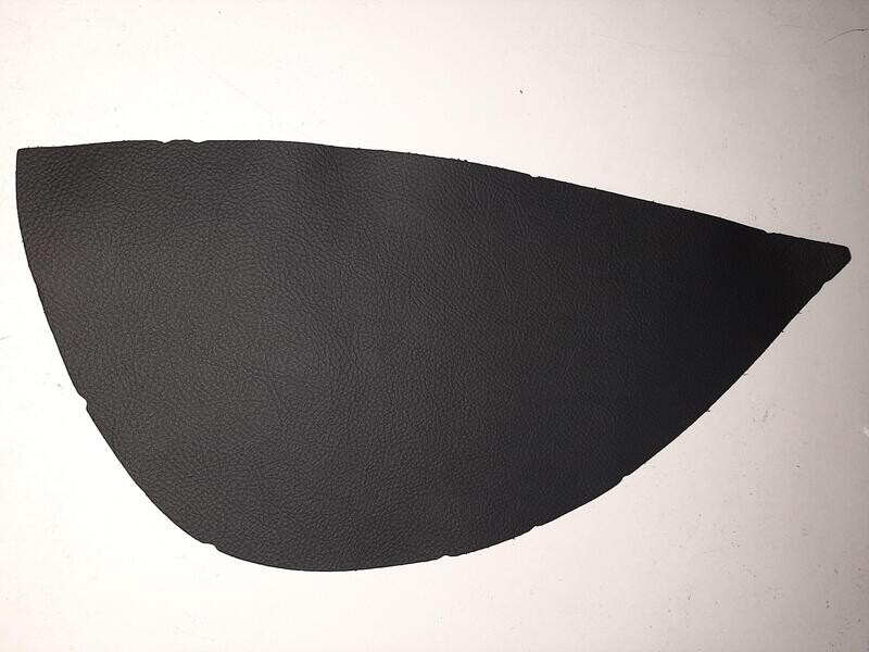 Leather pieces black color 16 x 36 cm