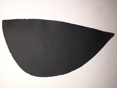 Leather pieces black color 16 x 36 cm