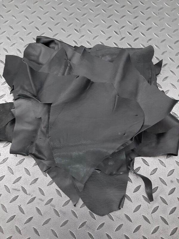 Leather goat scraps black