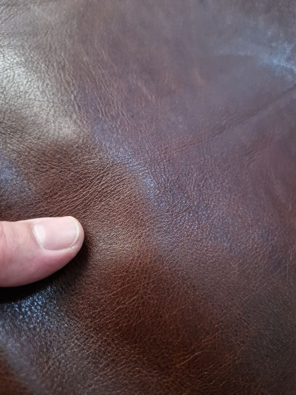 Leather bovine vegetable brown