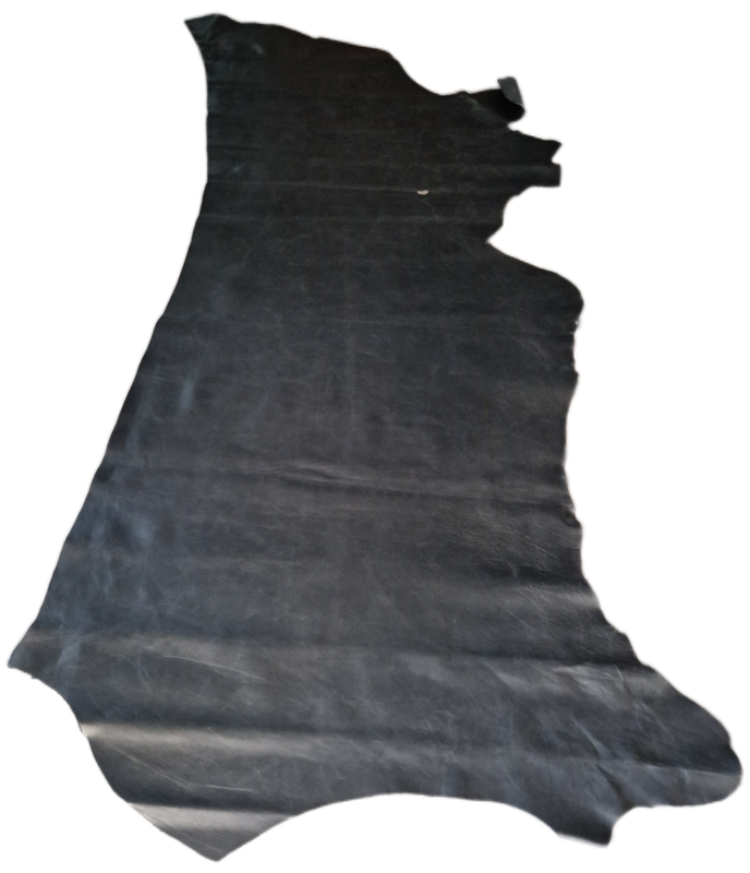 Leather bovine black color, naturel vegetable finish Leather bovine black color, naturel vegetable finish