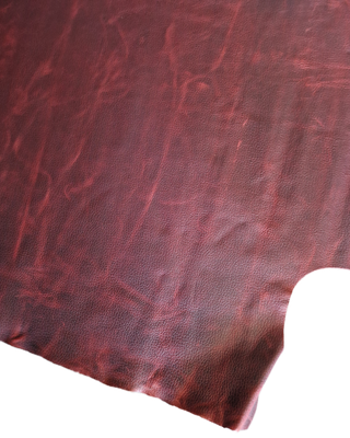 Pele bovino gravado grosso cor bordo